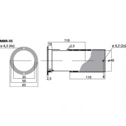 Monacor MBR-35 Rura bass-reflex, SV9.6cm